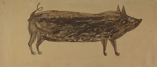 Brown Pig 1940 By Bill Traylor