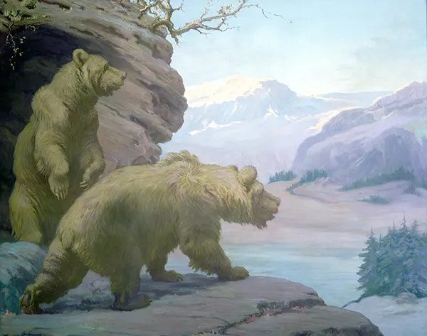 Cave Bears from the Pleistocene By Charles R Knight
