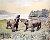 Coryphodon By Charles R Knight