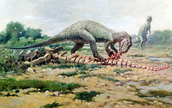 Feeding Allosaurus By Charles R Knight