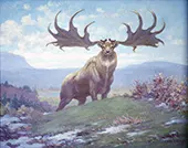 Megaloceros from the Pleistocene By Charles R Knight