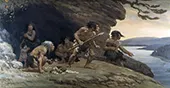 Neanderthal Flintworkers 1920 By Charles R Knight