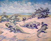 Knight Nesting Protoceratops By Charles R Knight