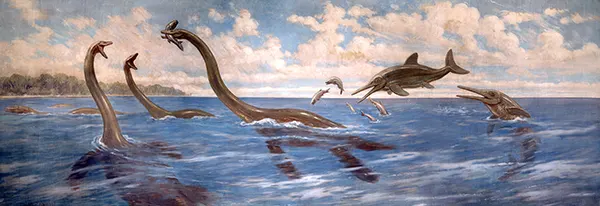 Pleisosaurs and Stenopterygius By Charles R Knight