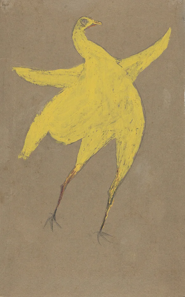 Yellow Chicken By Bill Traylor