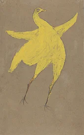 Yellow Chicken By Bill Traylor