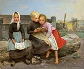 Children Reading By Hugo Salmson