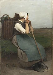 French Peasant Girl By Hugo Salmson