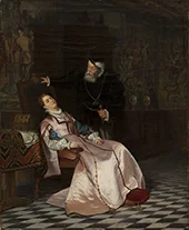 Gustav Vasa Finds His Consort Catherine Stenbock Sleeping 1868 By Hugo Salmson