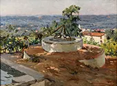 A Countryside Landscape with Figures II By Carlos Reis