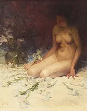 A Nude Female Figure By Carlos Reis