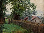 Landscape with House and Figure II By Carlos Reis