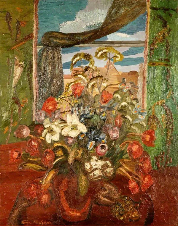 Flowers in a Vase By Frances Hodgkins