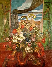 Flowers in a Vase By Frances Hodgkins