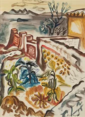 Terrace Garden Ibiza 1933 By Frances Hodgkins