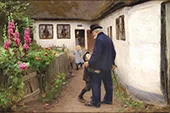 A visit from Grandfather By Hans Andersen Brendekilde