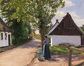 Danish Village Street 1880 By Hans Andersen Brendekilde