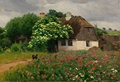 Farmhouse with Meadow Flowers 1909 By Hans Andersen Brendekilde