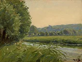 Riverbank with Reeds By Hans Andersen Brendekilde