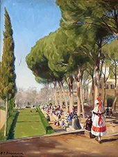 Summer Day in Villa Borghese in Rome 1922 By Hans Andersen Brendekilde