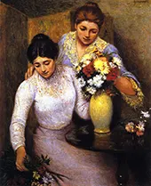 Arranging Flowers By Federico Zandomeneghi
