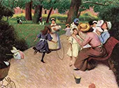 Children's Games in the Parc Monceau By Federico Zandomeneghi