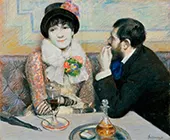 Couple in a Cafe 1885 By Federico Zandomeneghi