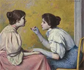 Intersting Conversation 1895 By Federico Zandomeneghi