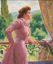 On the Balcony By Federico Zandomeneghi