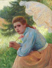 The Polka Dot Umbrella By Federico Zandomeneghi