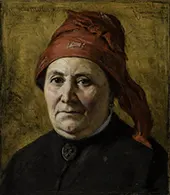 Woman in Red Hat 1876 By Federico Zandomeneghi