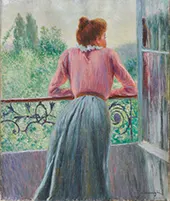 Woman on the Balcony By Federico Zandomeneghi