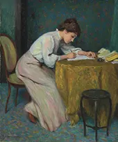 Young Woman Writing a Letter 1874 By Federico Zandomeneghi