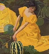 Woman in Yellow By Ernest Bieler