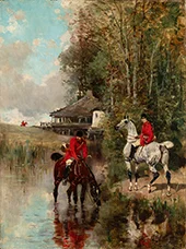A Huntsman and a Beater Listening By Rene Princeteau