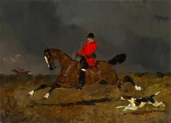 Hunting Scene By Rene Princeteau