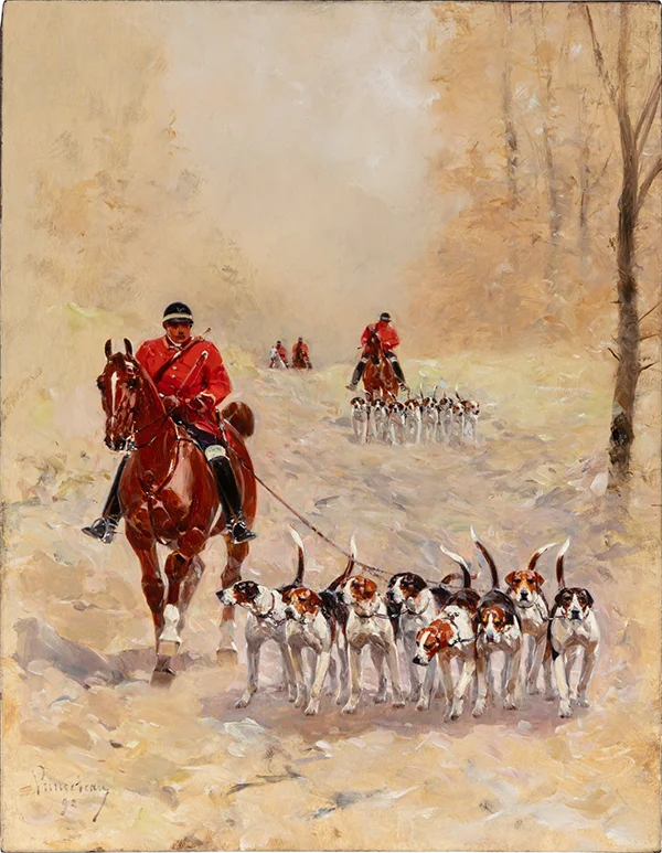 Hunting with Hounds the Relay By Rene Princeteau