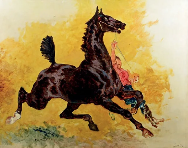 Rearing Horse By Rene Princeteau