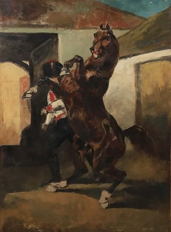 Rider and his Horse 1880 By Rene Princeteau