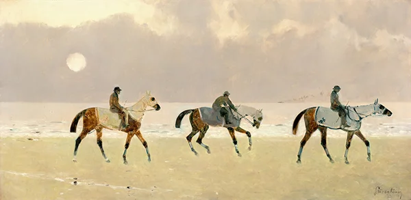 Riders on the Beach at Dieppe 1892 By Rene Princeteau