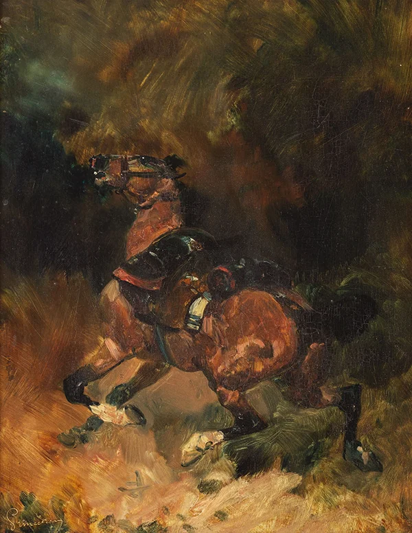 Saddle Horse at a Trot By Rene Princeteau