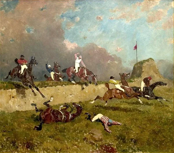 The Irish Bank c1880 By Rene Princeteau