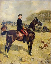 The Major Jules Tardiveau During an Inspection By Rene Princeteau