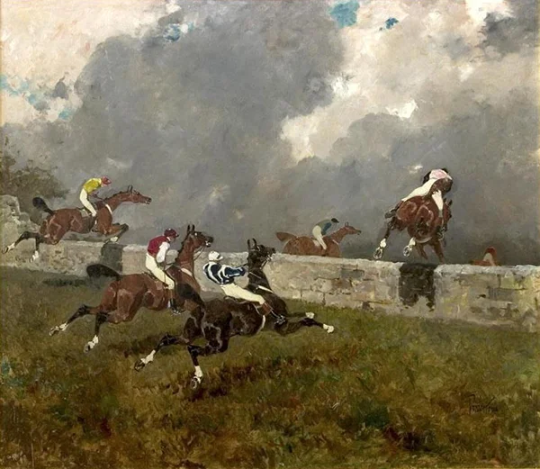 The Wall Jump c1880 By Rene Princeteau