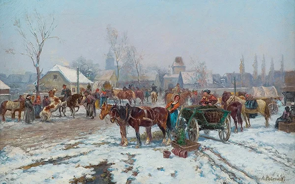 At the Market By Antoni Piotrowski