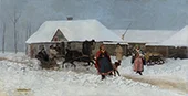 In Front of the Inn 1886 By Antoni Piotrowski