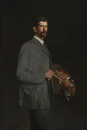 Self Portrait with Palette 1893 By Antoni Piotrowski