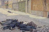 A Street in Paris in May 1871 By Maximilien Luce