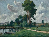 Auxerre Landscape of a Riverbank 1900 By Maximilien Luce