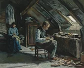 Boot Maker on Mansarde 1883 By Maximilien Luce